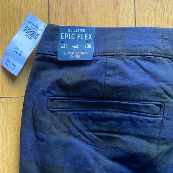 🆕 Hollister plaid skinny pants. Epic flex.🔵🟢 - Picture 6 of 6